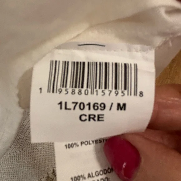 Karen Kane | Boho Peasant Embroidered Cotton Women Top Cream (Off white) Med - Picture 11 of 13